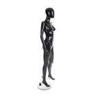 Can-Bramar PL Adult 2-in-1 Full Body and Headless Female Unbreakable Mannequin - 70"H - Glass Base -  Glossy Black-Made of Polypropylene (PP) with a Glossy Black high-quality paint coating