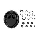 Jlab Work Buds True Wireless Earbuds - Black-Includes 3 sets of Cush Fins + silicone ear tips for ultimate comfort and added support