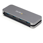 StarTech - Hub 4 ports USB-A vers USB-C - Câble de 11,2 po-Organisé et portable : hub usb-c compact avec câble rétractable pour éviter les nœuds dans les poches ou sacs d'ordinateur portable