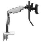 Humanscale M8.1 Monitor Arm with Dual Crossbar + Handle - M81CMWBHB-M8.1's Smart Stop feature allows the user to stop each joint anywhere along its rotation to prevent monitor or arm overhand on the desk edges. In addition, a built-in Counterbalance Indicator lets the installer counterbalance the monitor weight without a monitor