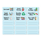 Easy Daysies - Les Responsabilités de la Classe-Dispose de 18 cartes magnétiques compatibles avec les cartes de poche. Adhère bien aux tableaux blancs magnétiques