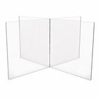 Eddie's - Pare-éternuement séparateur à 4 voies en acrylique - 47,50 L x 47,50 L x 23,50 H po - transparent-Transparent Acrylique Écran de protection des caissiers (protection anti-éternuements des caissiers)