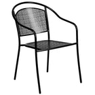 Flash Furniture 28" Square Black Curved Back Fold Patio Set, 4 Chairs (CO28SQF03CHR4BK)-Designed for Indoor and Outdoor Use