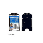 Beslayn Heavy Duty Single-Sided Open Face Rigid Plastic ID Card Holder, Vertical, 2-1/8" x3-3/8", Black, 100 Pack-Heavy duty single sided open face ID holder perfect for use with company I.D. cards