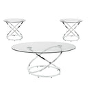 Brassex 8246-13 3-Piece Coffee Set, Silver-Unique base design
