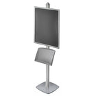 Azar Displays Snap Frame Sky Tower Display with Steel Shelf (300291-SLV)-Snap Frame