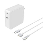 BTI Replacement Apple MacBook Power Adapter - MacBook/MacBook Air/Macbook Pro  - White-on cable: USB-C, 30-pin Apple, Apple MagSafe