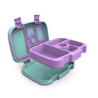 Bentgo Kids Prints 5-Compartment Lunch Box - Mermaid Scales-Constructed with durable, rubber-coated edges that are slip and slide proof