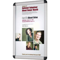 Quartet Improv Clip Frame Sign, 24" x 36"-Sign with unhinging frame displays papers and posters.