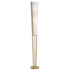 Dainolite Emotions Modern Incandescent Floor Lamp - 2 Lights - Aged Brass with White Shade -Aged Brass