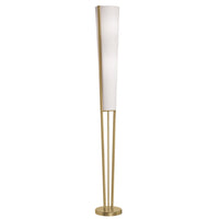 Dainolite Emotions Modern Incandescent Floor Lamp - 2 Lights - Aged Brass with White Shade -Aged Brass