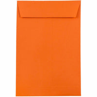 JAM Paper 6 x 9 Open End Catalogue Coloured Envelopes, Orange Recycled, 250 Pack-Orange