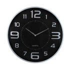kieragrace Modern Wall Clock, 18", Silver, 4 Pack-18" round wall clock