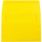 JAM Paper A7 Invitation Envelopes, 5.25 x 7.25, Brite Hue Yellow Recycled, 100 Pack (96326g)-Size: A7 (5 1/4" x 7 1/4")