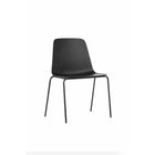 Gry Mattr Lola Stacking Side Chair - Black-Modern guest chair perfect for the office, reception, or breakroom