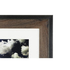Kiera Grace – Cadre Railtown Benton, 8 x 10 po, avec passe-partout pour 5 x 7 po, gris métal, noyer-Crochet en dents de scie pour montage mural à la verticale ou à l'horizontale