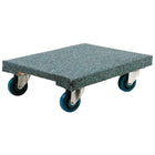 Kleton Heavy Duty Maple Dollies, Carpeted, 30"D-Caster type: 4" blue elastic