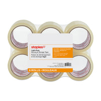 Staples Wide Packaging Tape, 72 mm x 50 m, 2-mil, Clear, 6 Pack-2.0-mil