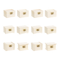 Time 4 Crafts Natural Finish Wooden Keepsake Boxes - Beige - 12 Pack-Includes a total of 12 unfinished keepsake jewelry boxes