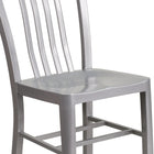 Flash Furniture Commercial Grade Silver Metal Indoor-Outdoor Chairs-Ergonomic Contoured Seat