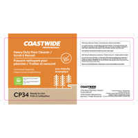 Coastwide Professional CP34 Heavy Duty Floor/Scrub & Recoat Cleaner Concentrate Secondary Label-For use on a secondary container