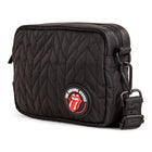 The Rolling Stones Iconic Collection Quilted Crossbody Bag - Black-Black, nylon