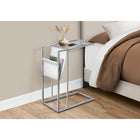 Monarch Specialties 3034 Accent Table - White/Chrome Metal With A Magazine Rack-Clear tempered glass table top is both stylish and easy to clean, handles your favorite flower pots or photo frames easily
