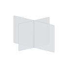Mark Maker 4 Way Table Divider - 47.5" L x 36" W x 31.5" H - 1/4" clear acrylic - no pass throughs-Social distancing for up to 4 people