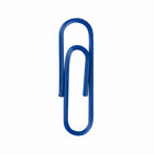 JAM Paper Colored Standard 1" Paper Clips - Dark Blue - 2 Packs of 100-Premium paper clips made from high quality vinyl coated steel wire