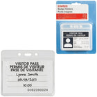 Staples Heavy Duty Horizontal Badge Holders - 2-5/8" L x 3-7/8" W - Clear - 25 Pack-Pre-punched holes to accommodate lanyard or reel clip (sold separately)