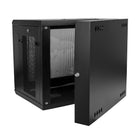StarTech 12U Wall-Mount Server Rack Cabinet, 24" Deep, Hinged (RK1224WALHM)-Easily install your equipment with adjustable mounting rails