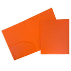 JAM Paper Plastic Heavy Duty Two Pocket Presentation Folders, Orange, 108 Pack-Orange