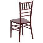 Flash Furniture HERCULES Series Wood Chiavari Chairs - Mahogany - 2 Pack-Lightweight Hardwood Frame Construction