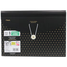 Five Star Style Expanding Poly File, 13" x 9-3/8"-Fashionable 6 pocket expanding file with foldover elastic closure