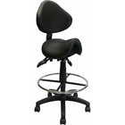 Nicer Furniture Saddle Drafting Chair - Black-Drafting chair