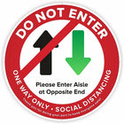Eddie's Hang-Up Display Ltd. One Way Directional Floor Decal Arrow Kit, Vinyl, English-Designed for Commercial Floor Application