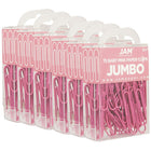 JAM Paper – Trombones géants, rose, 6 paquets de 75, total de 450 (42186873g)-Rose