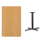 Flash Furniture – Table en stratifié au fini naturel de 30 x 48 po avec base de 22 x 30 po (XUNT3048T2230)-Table d'hospitalité