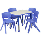 Flash Furniture – Table d’activités rectangulaire (21,88 x 26,63 po) en plastique, bleu (YU09834RECTBLBL)-Ensemble de table multi-usages pour enfants
