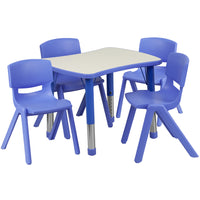 Flash Furniture – Table d’activités rectangulaire (21,88 x 26,63 po) en plastique, bleu (YU09834RECTBLBL)-Ensemble de table multi-usages pour enfants