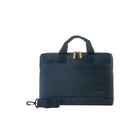 Tucano Smilza Slim Laptop Bag - Blue-Single internal compartment fits suggested device size: 15.16" x 10.43" x 1.38" (fits Macbook Pro 16" or 15.6" laptop)