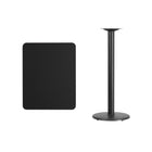 Flash Furniture – Table bistro en stratifié noir de 24 x 30 po avec base circulaire de 18 po (XUBK2430TR18B)-Table d'hospitalité à hauteur de bar