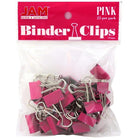 JAM Paper Office Desk Supplies Bundle, Paper Clips & Binder Clips, Pink (218334pi)-One pack of each