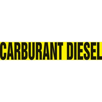 Self-Stick Vinyl Pipe Markers, Carburant Diesel, SAH141, 3 Pack-Colour - White on Blue
