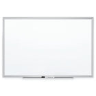 Quartet Premium Porcelain Board with Aluminum Frame - 6' x 4'-Ultra-durable, ultra-smooth board with DuraMax porcelain surface will not scratch, dent, stain or ghost
