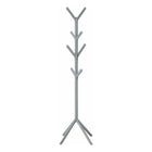 Monarch Specialties 2058 Coat Rack - Silver Metal-Free standing, modern industrial style, 4-tier metal coat rack with 8 hanging hooks