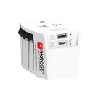 SKROSS World MUV USB (AC) Travel Adapter - White-World Travel Adapter with integrated Dual USB Charger (1x USB-C & 1x USB-A)