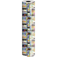 JAM Paper Industrial Size Bulk Wrapping Paper Rolls, Partyopolis, 1/4 Ream (416 Sq. Ft)-208ft x 24in (416 sq. ft)