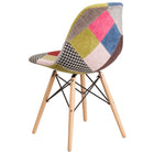 Flash Furniture - 2 pièces Chaise de la série Elon en tissu Milan patchwork avec pattes en bois-Le siège en cascade réduit la pression sur vos jambes