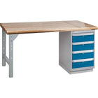 Kleton Workbenches, 2500 Lbs. Cap., 60" W x 30" D, 34" H-Capacity: 2500 lbs.